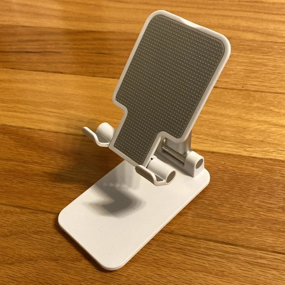 White and Grey Phone Stand